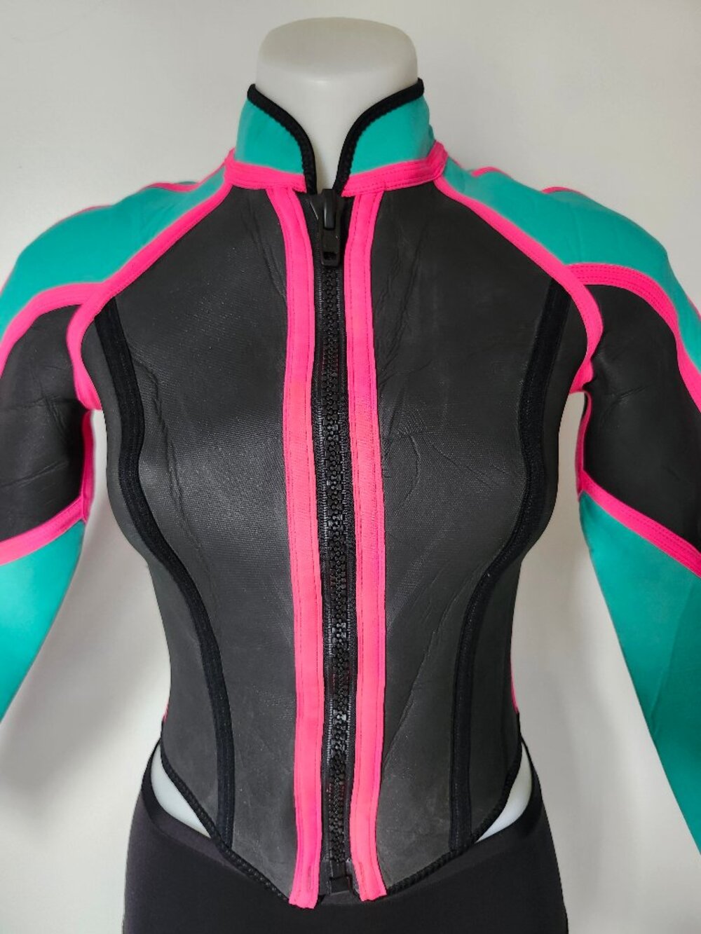 BARE Neon Scuba Surf Wet Suit Neoprene Water Beach Jacket
